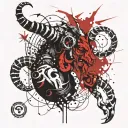 Capricorn zodiac sign tattoo design idea