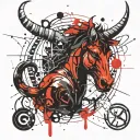 Capricorn zodiac sign tattoo design idea