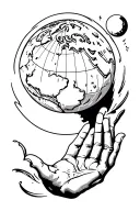 atlas holding the world tattoo design idea