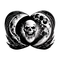 Atlas with Crescent Moon Glow tattoo design idea