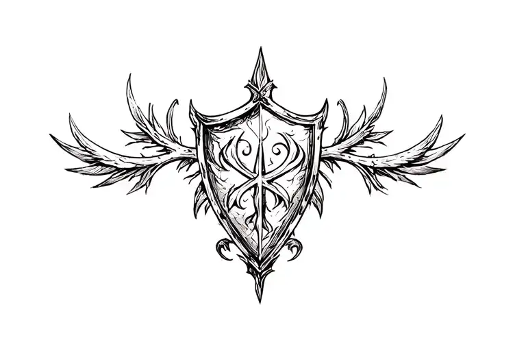 fable guild crest as a shield tattoo design idea