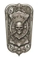 royal flush surround by knight holding a glock tattoo design idea