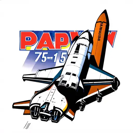 "Papaw 7-5-15" Space Shuttle tattoo design idea