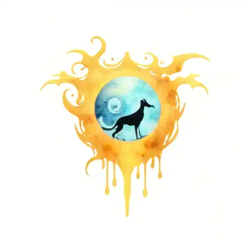 nightmare before Christmas zero dog tattoo design idea