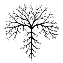 Smooth, branching lines like soft energy veins or delicate roots. Organic and calm, no shading, natural anatomical flow. tattoo design idea