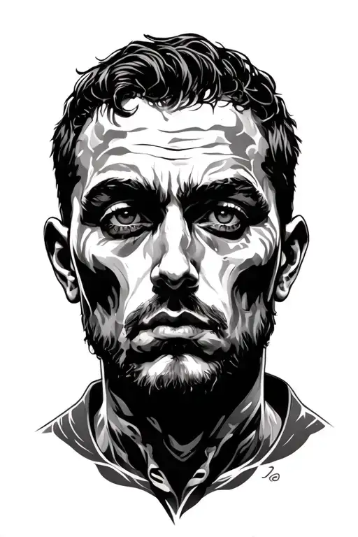 forever alone man tattoo design idea