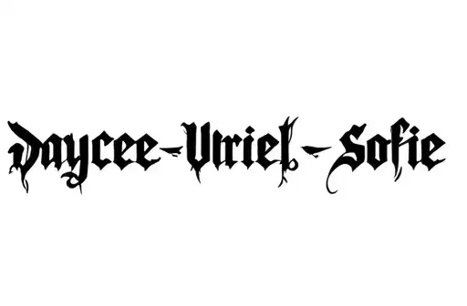 "Daycee-Uriel-Sofie" tattoo design idea