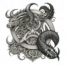 pisces scorpio and Taurus  tattoo design idea