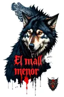 "El mal menor" the Witcher Wolf Tattoo tattoo design idea