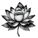 chinese lotus flower tattoo design idea