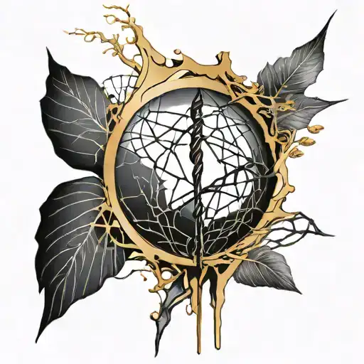 spinal minimalist music kintsugi tattoo design idea