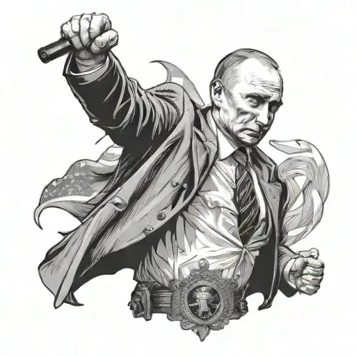 Vladimir Putin beats America tattoo design idea