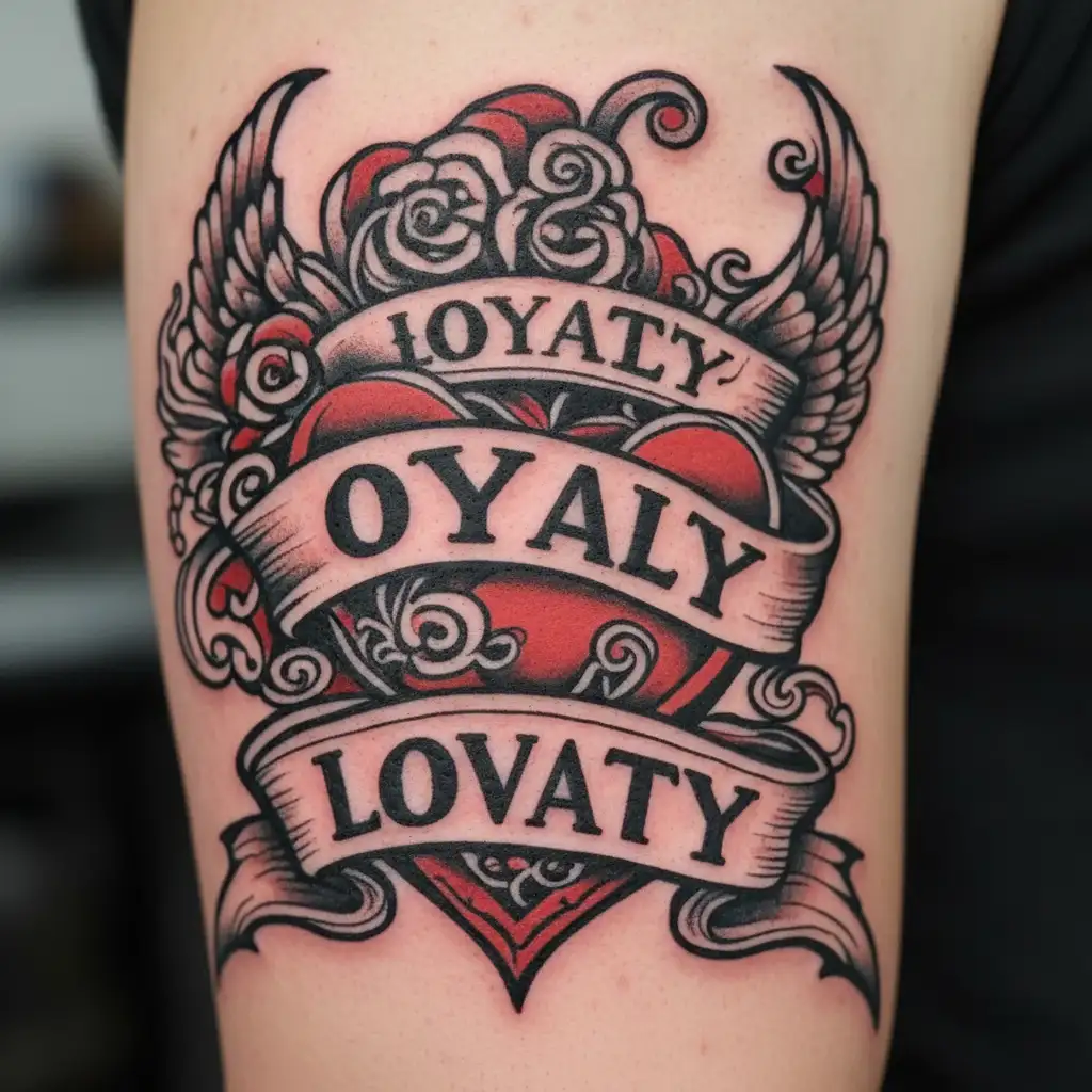 Loyalty over love written   tattoo design idea