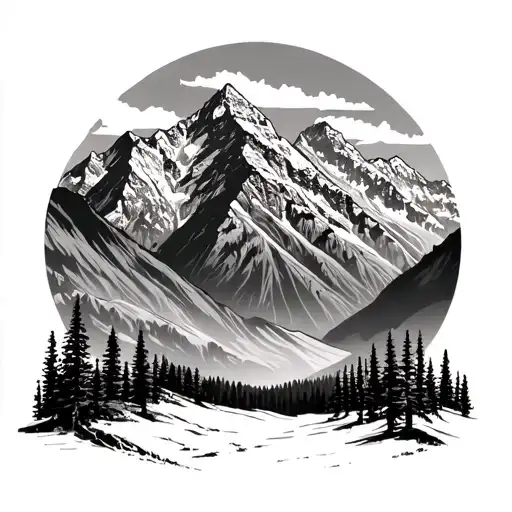 Grand Tetons tattoo design idea