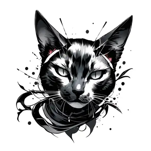 Cyberpunk Japanese tattoo design idea