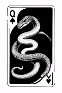 rattle snake deck of card featuring tattoo design idea
