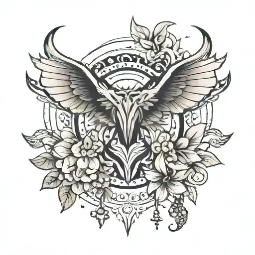 M and A minimalist design tattoo design idea