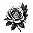 eagle rose tattoo design idea