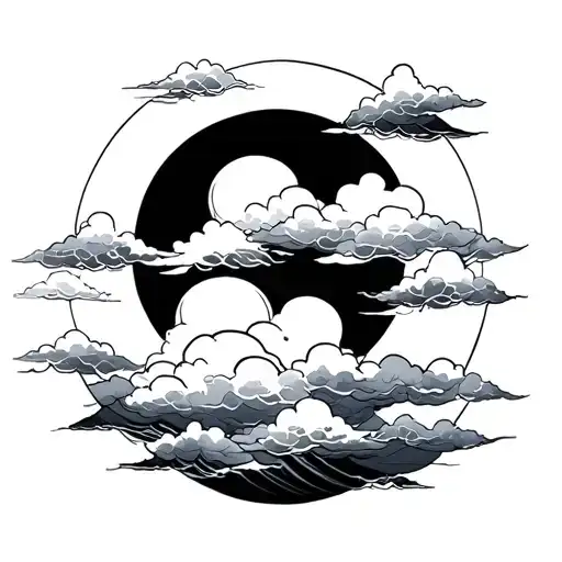 Cloud Japanese tattoo design idea