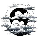 Cloud Japanese tattoo design idea