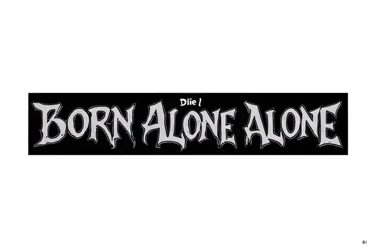 Born Alone Die Alone tattoo design idea