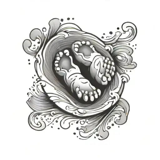 Baby Footprint tattoo design idea