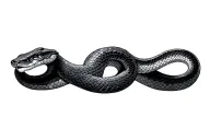 polygonal snake tattoo design idea