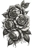roses, Camellia represnting parents paint to represent my kids tattoo design idea
