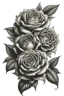 roses, Camellia represnting parents paint to represent my kids tattoo design idea