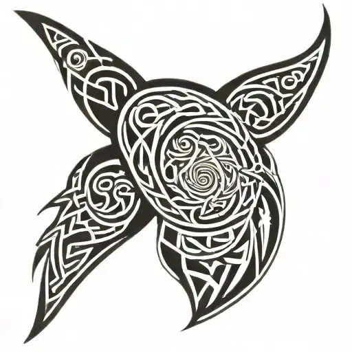 Celtic Cherokee tribal sleeve tattoo tattoo design idea