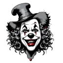 sad and happy clowns italian theater demonic subaru 555 car tattoo design idea
