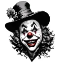 sad and happy clowns italian theater demonic subaru 555 car tattoo design idea
