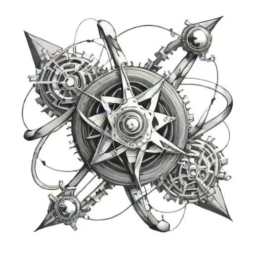 Atom quantum computer tattoo design idea