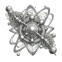 Atom quantum computer tattoo design idea