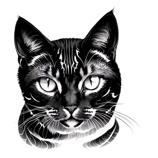 Cats with mandalas tattoo design idea