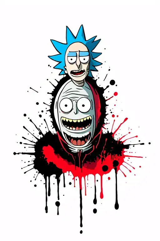 Tattoo in the Universe of Rick and Morty tattoo design idea