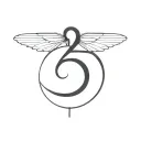 Number 25 tattoo design idea