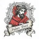 prince of peace tattoo design idea