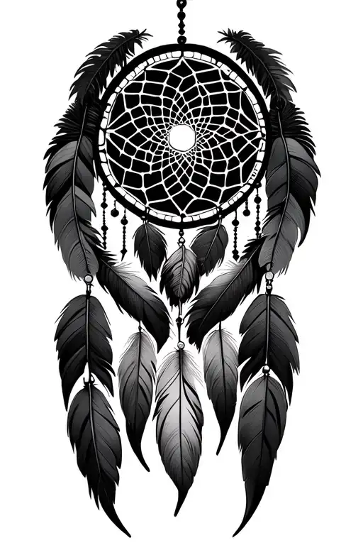 dream catcher made tattoo design idea