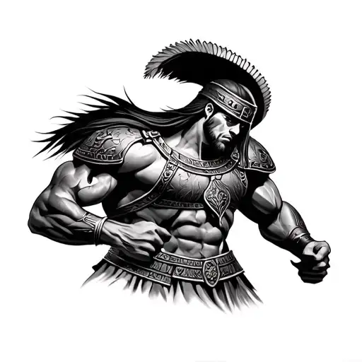 Trojan Warrior tattoo design idea