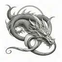 ouroboros dragon tattoo design idea