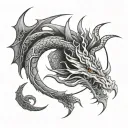 ouroboros dragon tattoo design idea