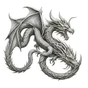ouroboros dragon tattoo design idea