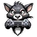 Tasmanian Devil cartoon holding ps4 controller tattoo design idea