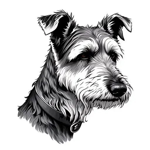 Irish Wolfhound wearing tattoo design idea