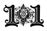 1111 numbers tattoo design idea