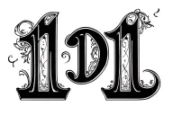 1111 numbers tattoo design idea