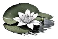 spider lily pad tattoo design idea