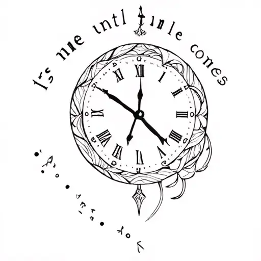 it's mine until time comes tattoo design idea
