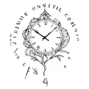 it's mine until time comes tattoo design idea